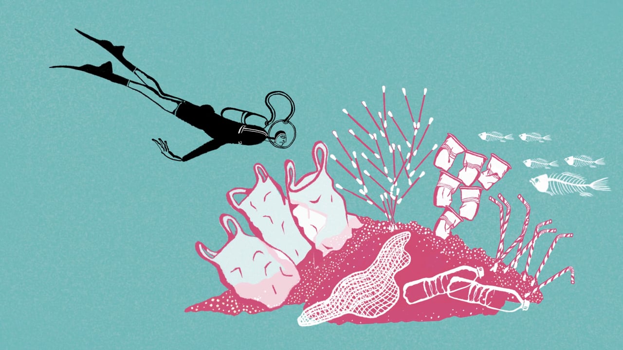 A frame from Atacama’s Clean Rivers Clean Ocean animation
